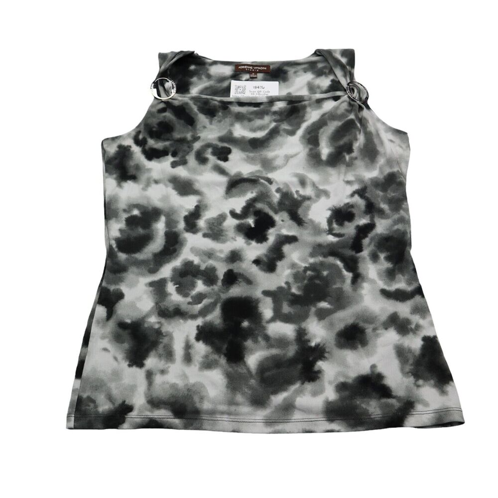 Adrienne Vittadini blouse Womens M Multicolor Sleeveless Tie Dye Pullover